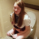 A British girl pisses while sitting a toilet and then wipes herself. Peeing only. Presented in 720P HD. About 2 minutes.